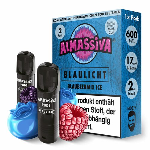 Almassiva Einweg Pod - Blaulicht 17mg 2ml