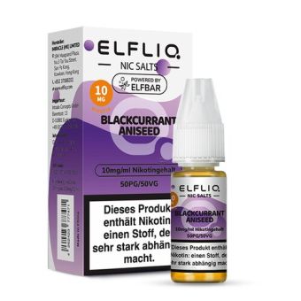 Elfliq by Elfbar Nikotinsalz - Blackcurrant Aniseed - Liquid 10mg / 10ml