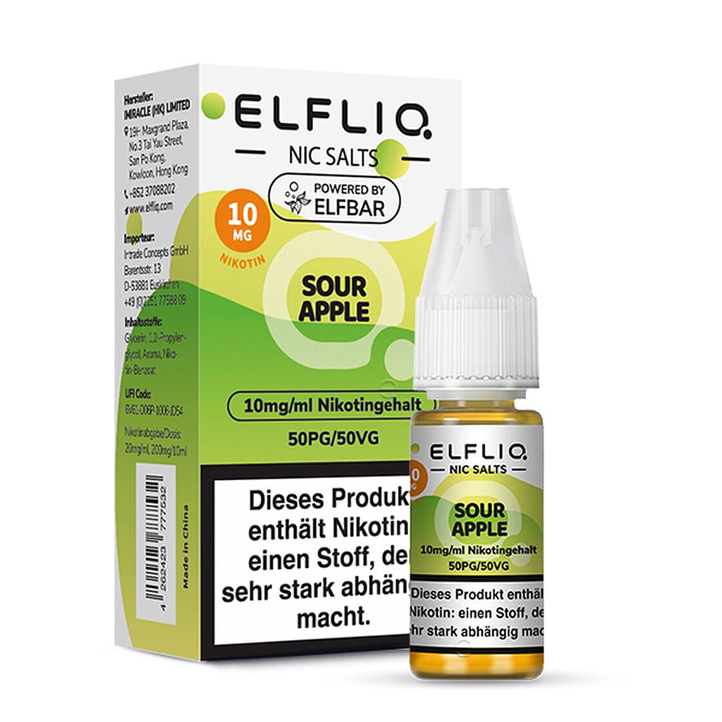Elfliq by Elfbar Nikotinsalz - Sour Apple - Liquid 10mg/10ml