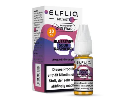 Elfliq by Elfbar Nikotinsalz - Blueberry Sour Raspberry - Liquid 10mg / 10ml 