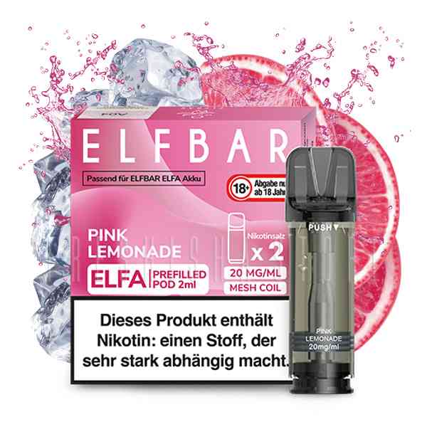 Elfbar - ELFA CP Prefilled Pod 2ml 20mg/ml (2 Stück) Pink Lemonade