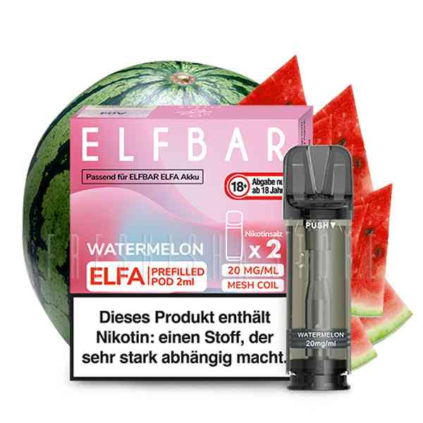 Elfbar - ELFA CP Prefilled Pod 2ml 20mg/ml (2 Stück) Watermelon