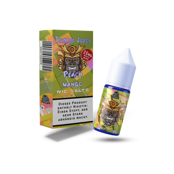 Tornado Juices Nikotinsalz Liquid - Peach Mango Ice 10ml 20mg 