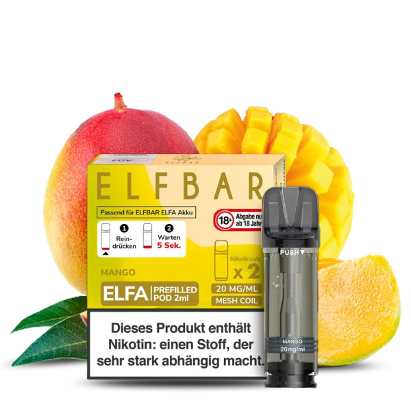 Elfbar - ELFA CP Prefilled Pod 2ml 20mg/ml (2 Stück) Mango