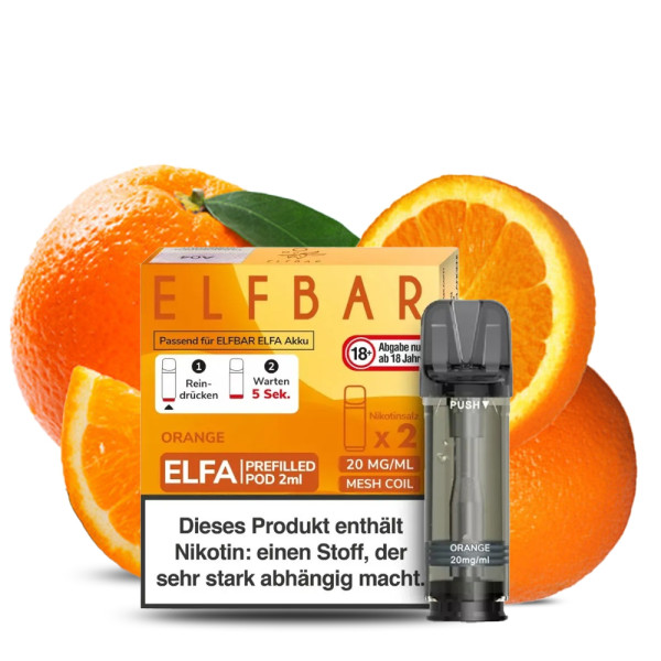 Elfbar - ELFA CP Prefilled Pod 2ml 20mg/ml (2 Stück) Orange