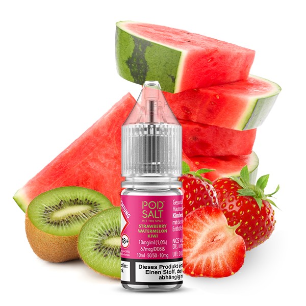 Pod Salt X Liquid - Strawberry Watermelon Kiwi 10ml 10mg/ml