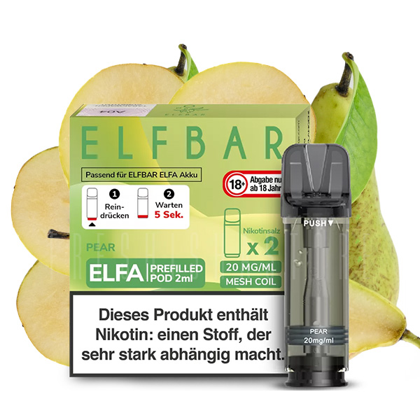 Elfbar - ELFA CP Prefilled Pod 2ml 20mg/ml (2 Stück) Pear