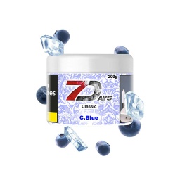 [2100000023110] 7 Days Tabak 200g - C. Blue