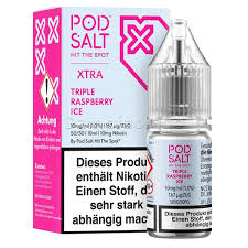 [2100000025435] Pod Salt X Liquid - Triple Raspberry Ice 10ml 10mg/ml