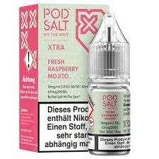 [2100000019274] Pod Salt X Liquid - Fresh Raspberry Mojito 10ml 10mg/ml