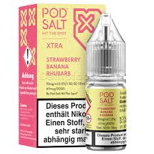 [2100000019267] Pod Salt X Liquid - Strawberry Banana Rhubarb 10ml 10mg/ml