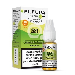 [2100000025794] Elfliq by Elfbar Nikotinsalz - Sour Apple - Liquid 10mg/10ml