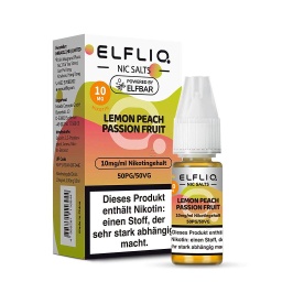 [2100000026340] Elfliq by Elfbar Nikotinsalz - Lemon Peach Passionfruit - Liquid 10mg/ 10ml