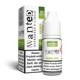 [2100000011643] Wanted Overdosed - Grüner Apfel 20mg/ml 10ml Nikotinsalzliquid