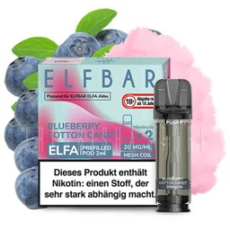 [2100000013548] Elfbar - ELFA CP Prefilled Pod 2ml 20mg/ml (2 Stück) Blueberry Cotton Candy