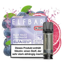 [2100000013531] Elfbar - ELFA CP Prefilled Pod 2ml 20mg/ml (2 Stück) Blue Razz Lemonade
