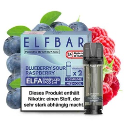 [2100000013777] Elfbar - ELFA CP Prefilled Pod 2ml 20mg/ml (2 Stück) Blueberry Sour Raspberry