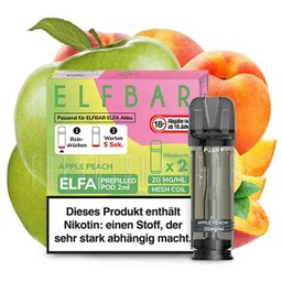 [2100000014583] Elfbar - ELFA CP Prefilled Pod 2ml 20mg/ml (2 Stück) Apple Peach