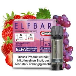 [2100000017386] Elfbar - ELFA CP Prefilled Pod 2ml 20mg/ml (2 Stück) Strawberry Grape