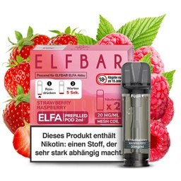 [2100000017379] Elfbar - ELFA CP Prefilled Pod 2ml 20mg/ml (2 Stück) Strawberry Raspberry